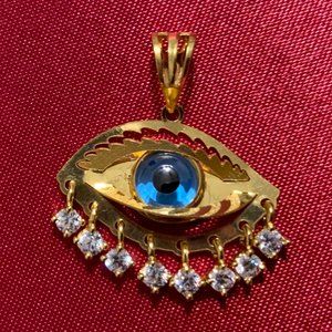 22K Blue Eye Pendant